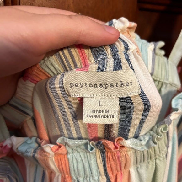 peyton&parker Striped Off-shoulder Woman’s Dress - Picture 3 of 3